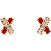 Gaya Oorbellen goud / rood