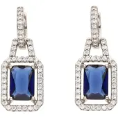 Faina Oorbellen navy / zilver