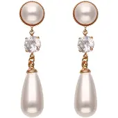Gaya Oorbellen goud / wit