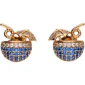 NAEMI Oorbellen navy / goud