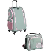 Haba Set ' Schranktrolley 4 Rollen und Trolleytasche ' lichtgroen / rosa