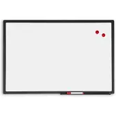 Ivol Whiteboard met zwart frame - Emaille - Magnetisch - 45x60 cm