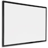 Ivol Whiteboard met zwart frame - Emaille - Magnetisch - 100x200 cm
