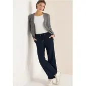 Cecil Dames Broeken met wijde pijpen - Blauw - XS