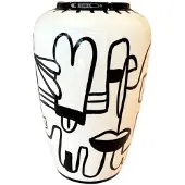Val Pottery & Julie Loeckx vaas limited op 50 stuks Noir zwart