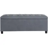 Songmics Opbergpoef – Bankje met poten – 40 x 110 x 40 cm – Grijs