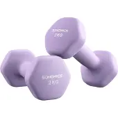 Songmics Hexagon dumbbells voor thuis met neopreen coating, Koningspaars / 2 x 2 kg