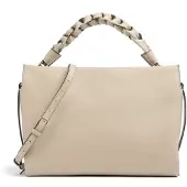 Coccinelle Leren handtas schoudertas Boheme Grana Double Hand Bag Sandshell / Seagrass beige