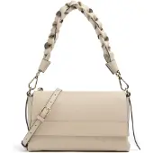 Coccinelle Leren schoudertas Boheme Grana Double Shoulder Bag Sandshell / Seagrass beige