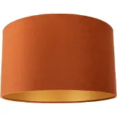 QAZQA Stoffen lampenkap oranje met gouden binnenkant 35/35/20