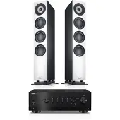 Teufel DEFINION 3 + Yamaha R-N800A Stereo Wit/zwart