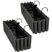 Kadax Balkonbloembak - Grijs - 60cm - PVC - Geschikt Voor Binnen & Buiten