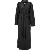Zohome Luxe Wafel Badjas - Midnight Black L