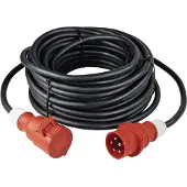 As Schwabe 61335 Stroom Verlengkabel 32 A Zwart 5.00 m H07RN-F 5G 6 mm²