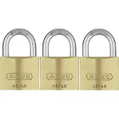 ABUS -set van 3 gelijksluitende messing hangsloten 45/40