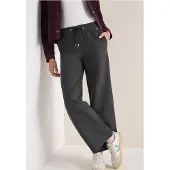 Cecil Dames Wide Legs broek met patroon - Zwart - XS