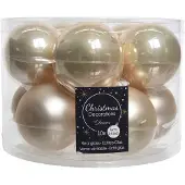 Décoris Kerstballen set 10-delig | glas | parel | 6cm