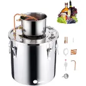 Vevor Alcohol Distiller 30 L RVS Water Alcohol Distiller met Koperen Spoel