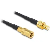 DeLOCK SMB (m) - SMB (v) verlengkabel - RG174 - 50 Ohm / zwart - 3 meter