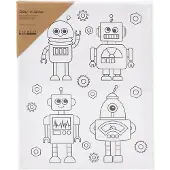 Creativ Company Schildercanvas met print Robots 24x30 cm