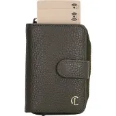 Charm London Washington Creditcard etui - Pasjeshouder - Creditcardhouder - RFID - Bescherming - Muntgeld - Briefgeld - Leren Dames Tas - Donkergroen