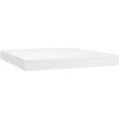vidaXL Pocketveringmatras medium 160x200x20 cm kunstleer wit