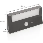LINDBY Buitenverlichting , Maresia, Grijs, Balkon, Kunststof, Modern