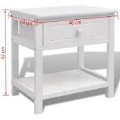 vidaXL Nachtkastjes 2 stuks hout wit