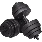 Springos Dumbbells Set | Gewichten set | Halterset | 16 gewichten | 30 kg | Zwart