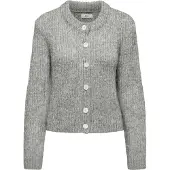 ONLY Gebreid vest 'JDYDinea' grijs gemêleerd