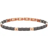 Breil Armband rose-goud / zwart