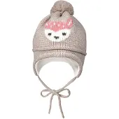 Maximo - Mini Girl-Mütze Intarsia Reh - Muts 43-45 cm, grijs