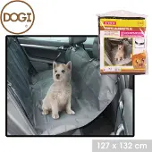 Dogi Auto stoelhoes voor huisdieren/honden - achterbank beschermhoes - grijs - 127 x 132 cm