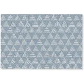 MuchoWow Deurmat 60x40 cm - Droogloopmat Driehoek - Blauw - Patroon - Strepen - Mat voor binnen - Schoonloopmat - Deurmatten met print - Inloopmat