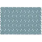 MuchoWow Deurmat 90x60 cm - Droogloopmat Patroon - Blauw - Lijnen - Zigzag - Mat voor binnen - Schoonloopmat - Deurmatten met print - Inloopmat