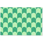 MuchoWow Deurmat 90x60 cm - Droogloopmat Bogen - Groen - Gestapeld - Mat voor binnen - Schoonloopmat - Deurmatten met print - Inloopmat
