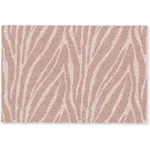 MuchoWow Deurmat 60x40 cm - Droogloopmat Lichtroze - Zebra - Patroon - Donkerroze - Mat voor binnen - Schoonloopmat - Deurmatten met print - Inloopmat