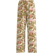 Mey Pyjamabroek 'Nostalgic Geo' beige / olijfgroen / rosa
