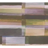 Living Walls STREPEN BEHANG | Modern & Abstract - Bruin Groen Lila Blauw - Anna D'Andrea