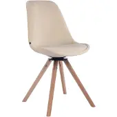 CLP Troyes Eetkamerstoel - Rond frame - Fluweel natura creme