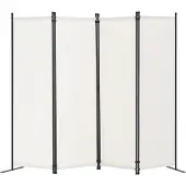 Vevor Room Divider Scheidingswand 4-delig scherm Vouwscherm voor kantoor Slaapkamer Eetkamer Studeerkamer Balkon Vrijstaande kamerverdeler (228 x 45 x 172,5 cm)