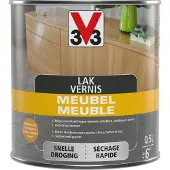 3v3 V33 vernis zijdeglans midden eik voor meubels en binnenhoutwerk 0.5L