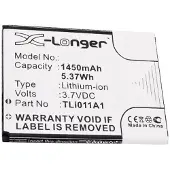 123accu NET10 TLi011A1 accu (1450 mAh, huismerk)