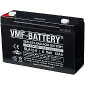 VMF SLA12-6 VRLA AGM Loodaccu (6V, 12 Ah, T1 terminal)
