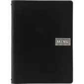 Securit ROYAL MENUHOUDER ZWART 33X24,6XH,5CM A4LEDER