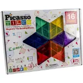 Picasso Tiles Tactic - Constructiespeelgoed - Magnetic Tiles - Magnetische Tegels - Geometry Set - STEM Speelgoed - Creatief Bouwspeelgoed - 16-Delig - Vanaf 3 Jaar