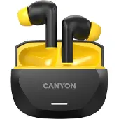 Canyon hoofdtelefoon HEXAGON 7 TWS ANC+ENC, draadloos opladen, zwart/geel
