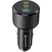 Swissten , autolader 95W, 2x USB-C PD + USB 3.0 QC 30W, zwart