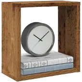 vidaXL Wandschappen kubus 2 st 30x15x30cm bewerkt hout oud houtkleurig