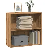 vidaXL Boekenkast 80x30x77 cm bewerkt hout artisanaal eikenkleurig